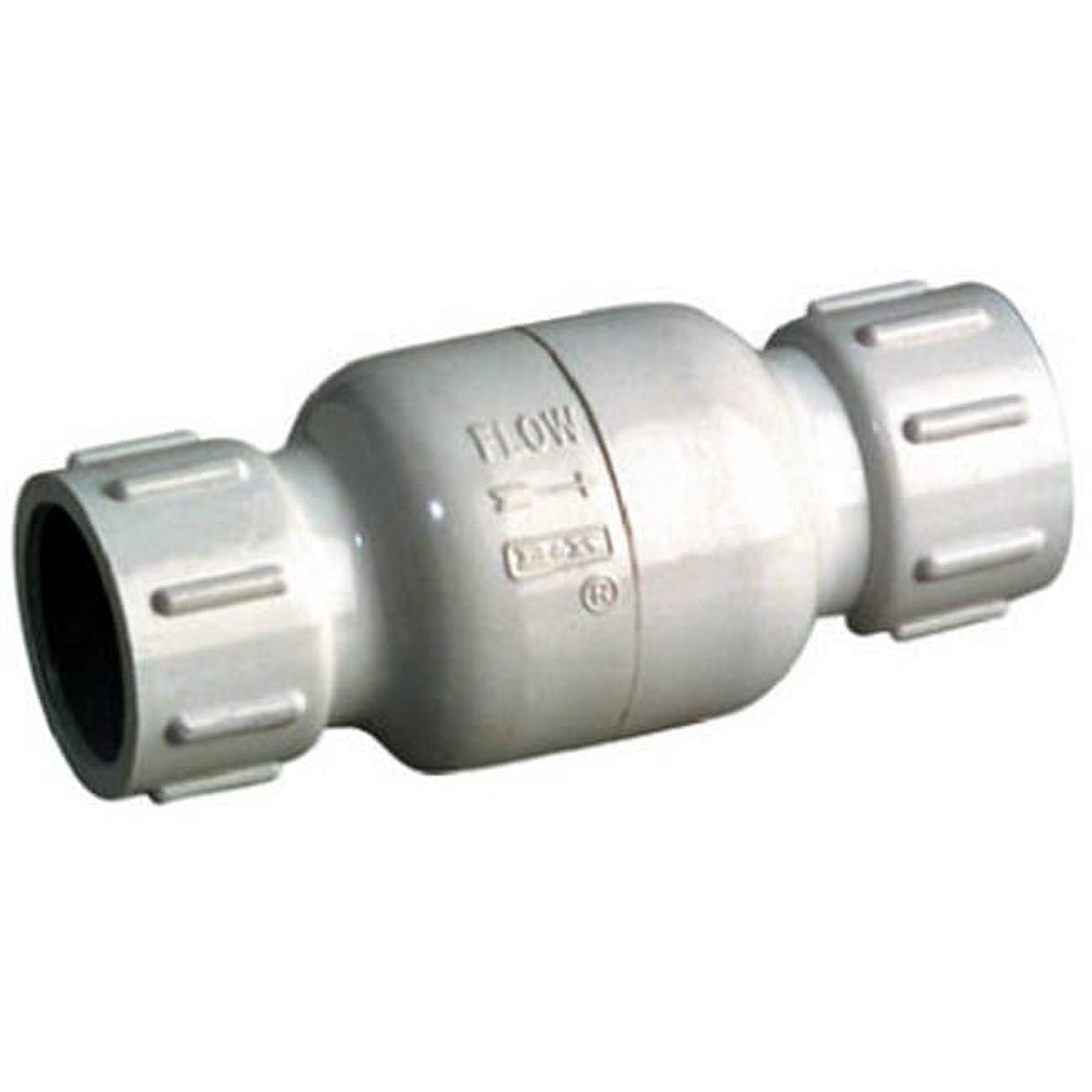 Mueller Industries 101-107 1.5 in. White Schedule 40 PVC Check Valve ...