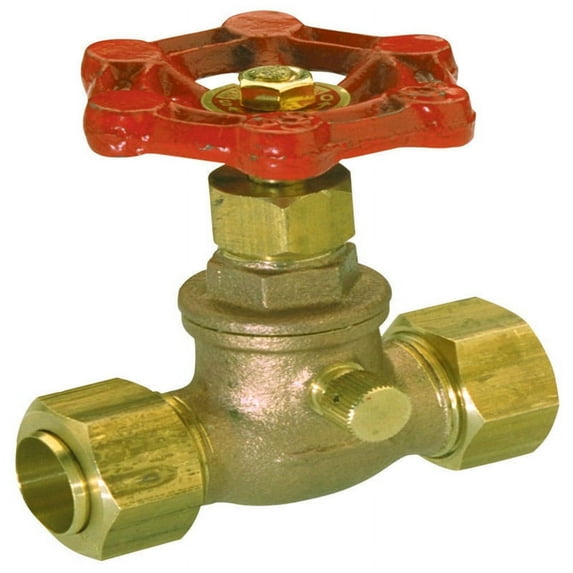 Mueller Industries 105-613NL 1/2 in. Brass Compression Stop and Waste Valve