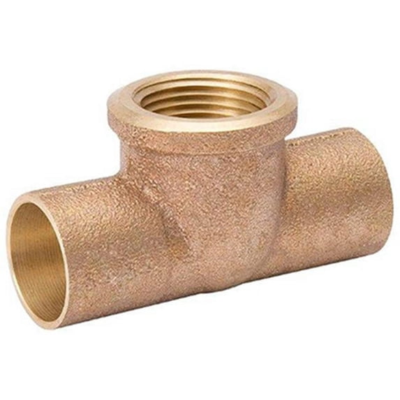 Mueller Industries A 61538NL .75 in. Copper x .75 in. Copper x .75 in. Female Pipe Thread Tee