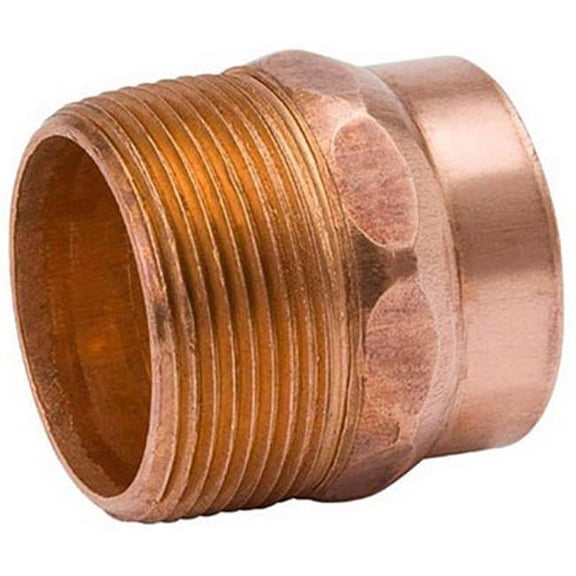 Mueller Industries W 61163 1 in. Male Pipe Thread Wrot Copper Adapter