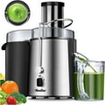 thumbnail image 1 of Mueller Juicer Ultra Power, Easy Clean Extractor Press Centrifugal Juicing Machine, Wide 3" Feed Chute for Whole Fruit Vegetable, Anti-drip, Large, Silver, 1 of 8