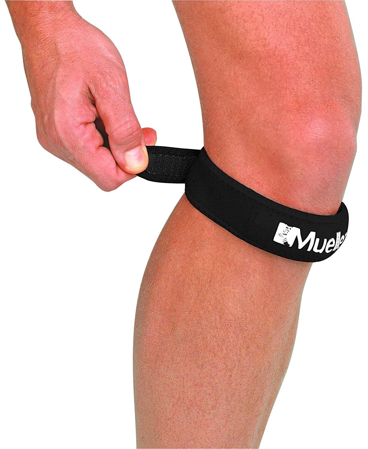 Mueller Jumper's Sports Care, Adjustable Knee Brace Strap, Black One Size