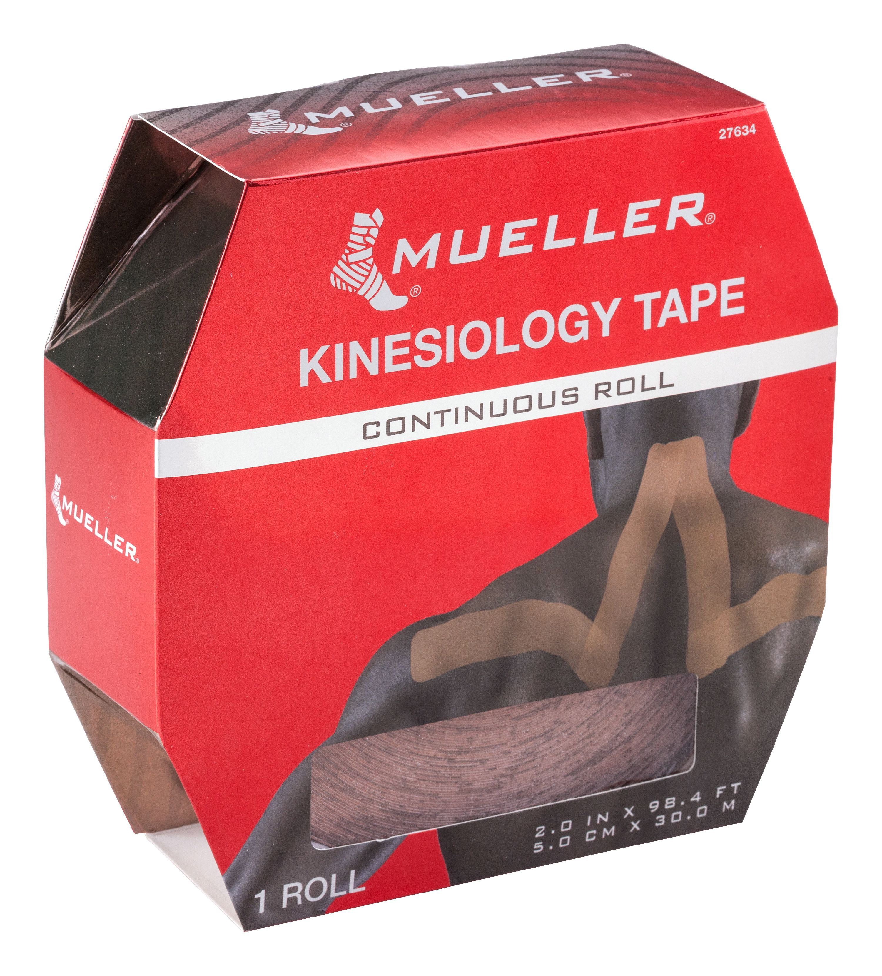 Mueller Kinesiology Tape, 2" x 98.4 ft (30 Meter) Continuous Roll