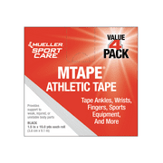 Mueller MTape Athletic Tape, 4 Pack, Black, 10yd