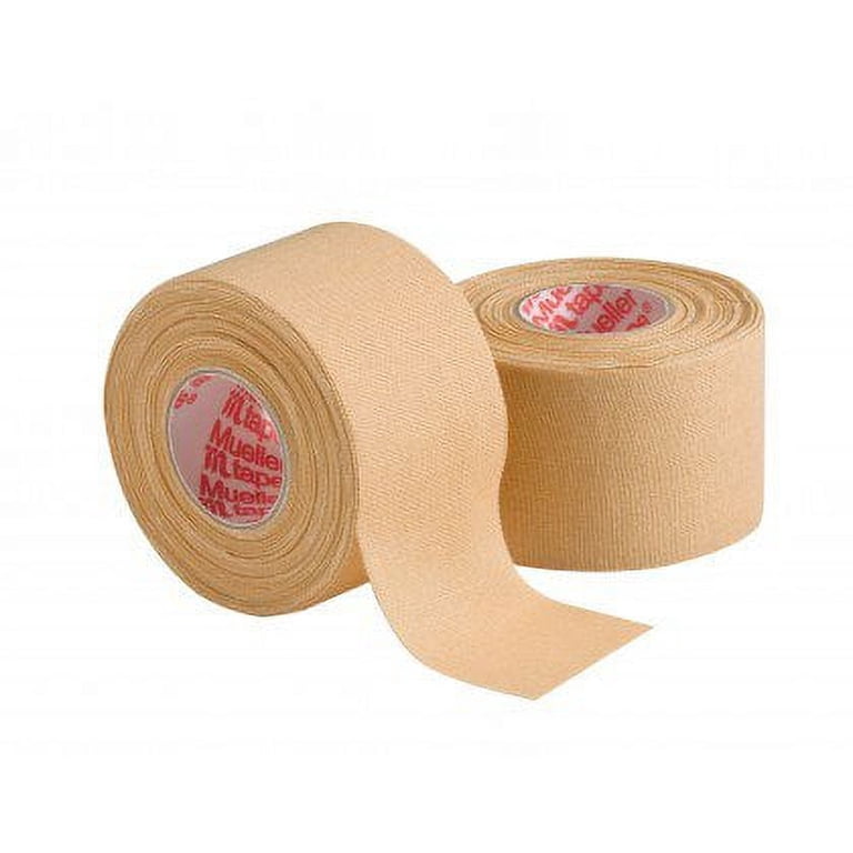Mueller M Tape Trainer Tape – 1” X 10 Yds, High Tensile Cotton, Zinc Oxide, 48 Rolls Case