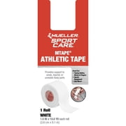 Mueller MTape Athletic Tape, Single Roll, White, 10yd