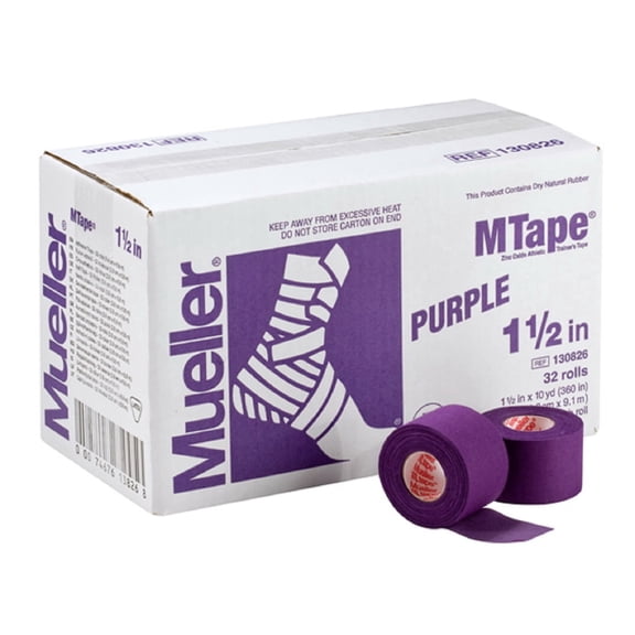 Mueller MTape, Purple, 1.5" x 10 yd - 32 rolls