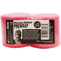Mueller MWrap Pretaping Underwrap, Pink, 2 Pack, 2.75" x 21.4 yd each
