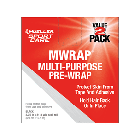 Mueller MWrap Prewrap, 2 Pack, Black