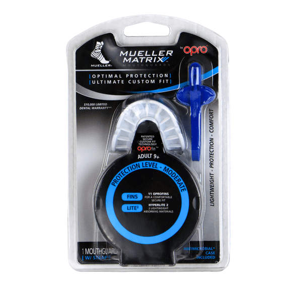 Mueller Matrix Moderate Mouthguard: Adult / Age 9 and Older (Royal Blue)