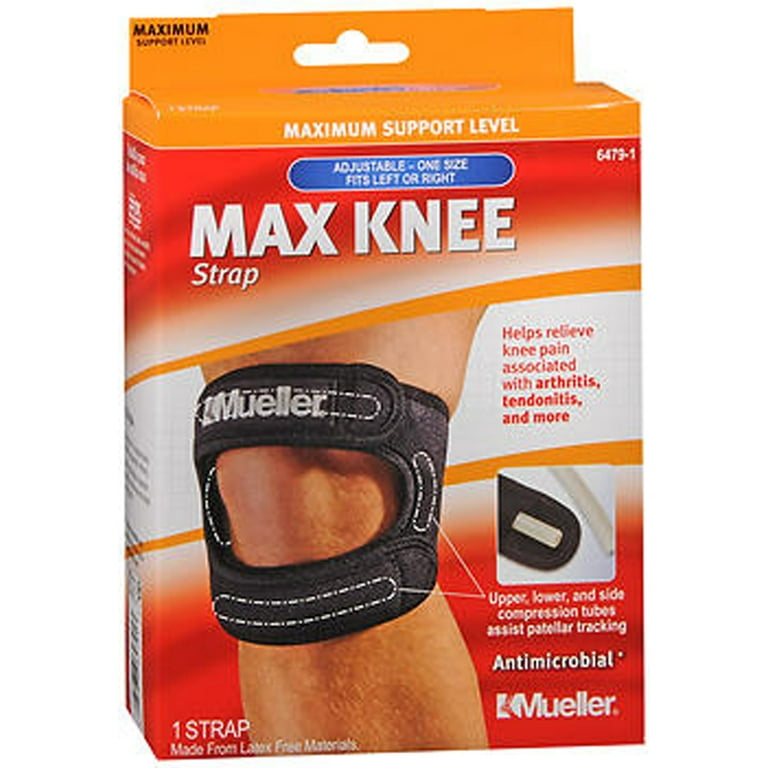 Mueller Max Knee Stap Maximun Support Level Adjustable, One Size, Fits Left  or Right, 1 Ea