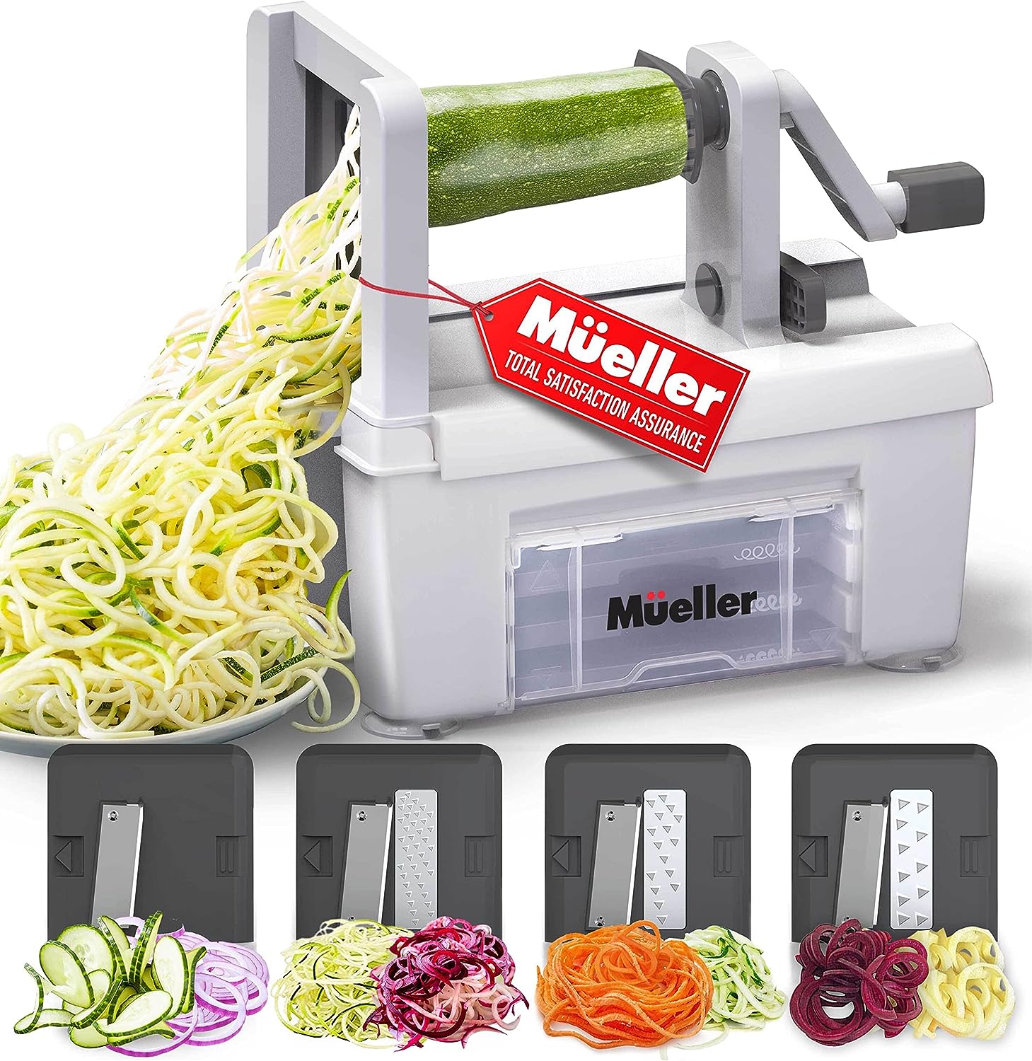 Mueller Pro MultiBlade Spiralizer, Zucchini Noodle Maker, Vegetable