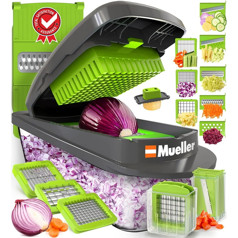 Mueller Austria Pro-Series 8 Blade Egg Slicer, Onion Mincer Chopper, Slicer,  Vegetable Chopper, Cutter, Dicer, Vegetable Slicer with Container 