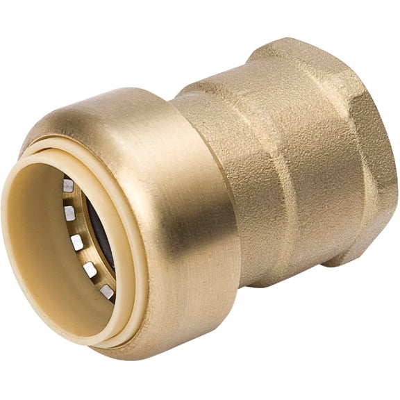 Mueller ProLine 1 in. Push x 1 in. Dia. FPT Brass Adapter