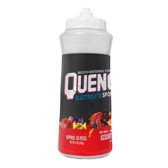 Mueller Quench Chewing Gum: Sports Bottle / 50 pieces per bottle (Lemon, Fruit, Orange and Grape)