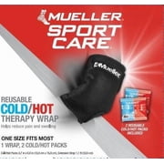 Mueller Reusable Cold/Hot Therapy Wrap, Unisex, Black, 2 Cold/Hot Packs
