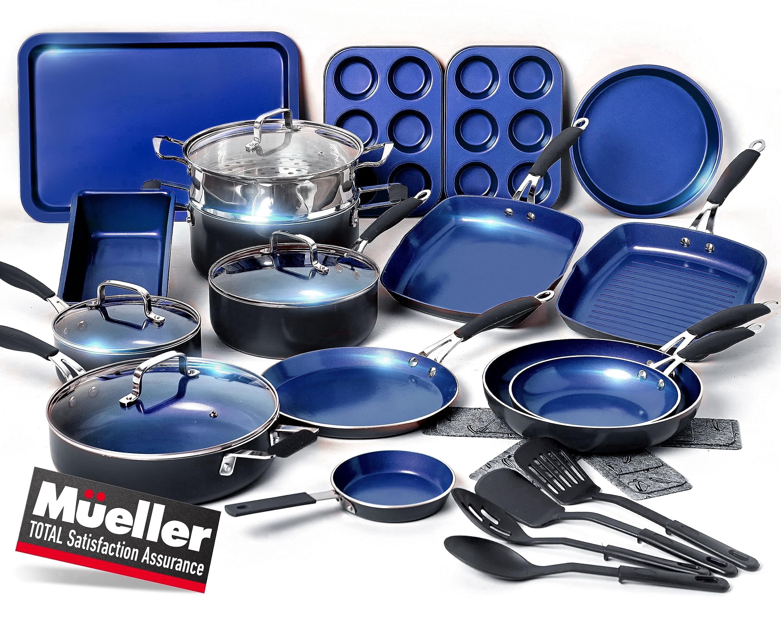 Mueller Sapphire UltraClad Kitchen Induction 24 Piece Set