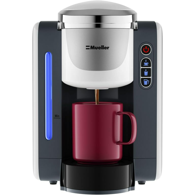  Mueller Single Serve Pod Compatible Coffee Maker Machine With 4  Brew Sizes, Rapid Brew Technology with Large Removable 48 oz Water Tank:  Home & Kitchen
