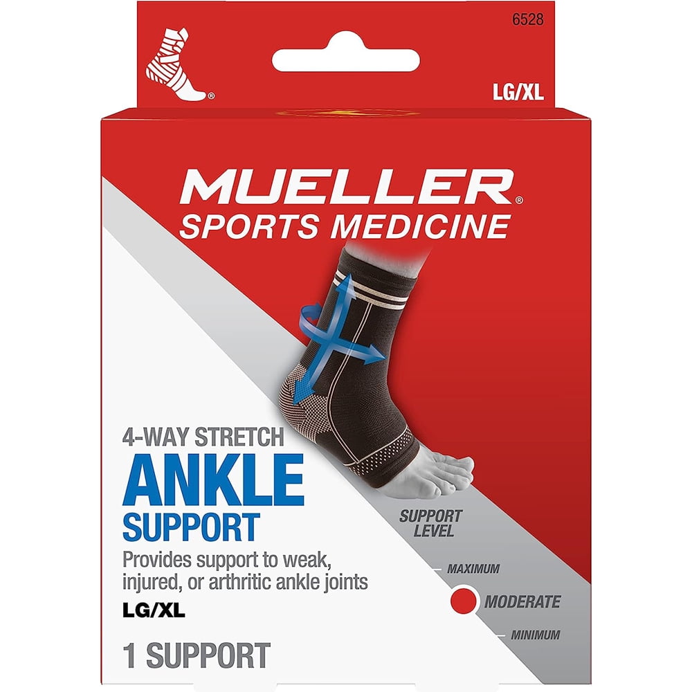 Mueller Sport Care 4-way Stretch Ankle Support,-Moderate Support Level - Large/X-Large 6528