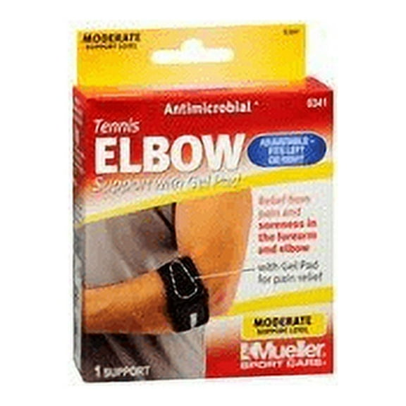 Mueller Sport Care Tennis Elbow Support with Gel Pad One Size #6341-1 ea, Pack of 3