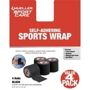 Mueller Sports Wrap 2" Black 4 Pack RFID