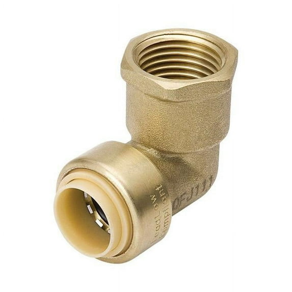 Mueller Streamline 631-303HC 0.5 x 0.5 in. Brass Push Fit FPT Elbow