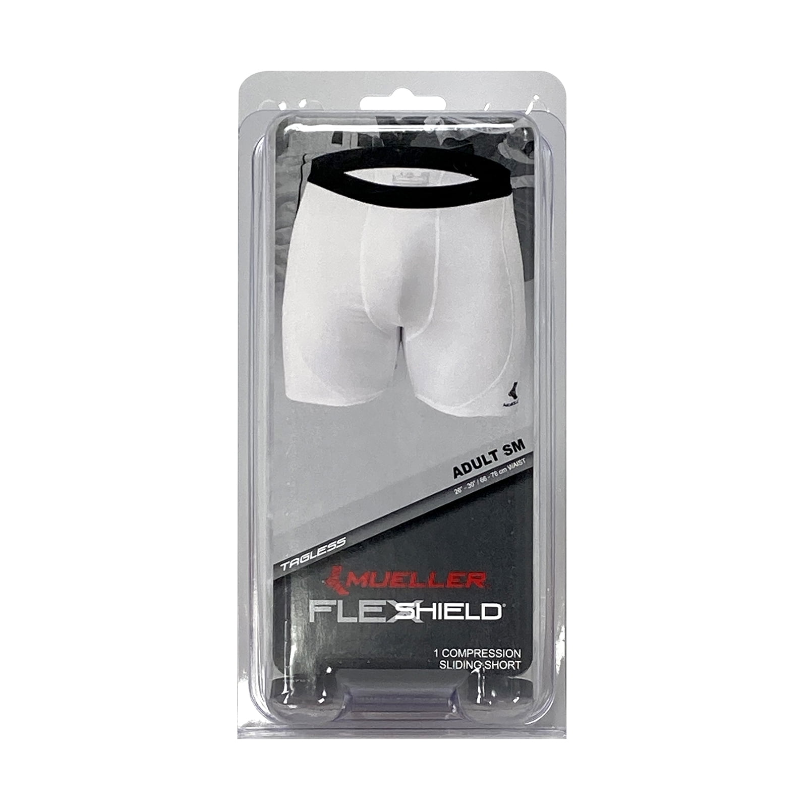 Mueller Support Shorts, White, Adult Small