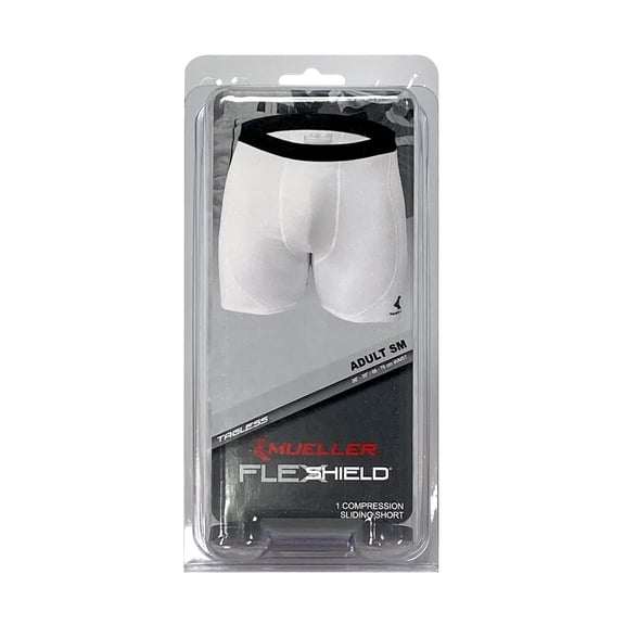 Mueller Support Shorts, White, Adult Small