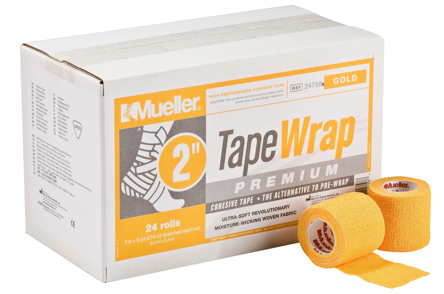 MUELLER MWrap Prewrap – Latexfrei, Wasserabweisend, 2 Rollen Für Sport & Alltag