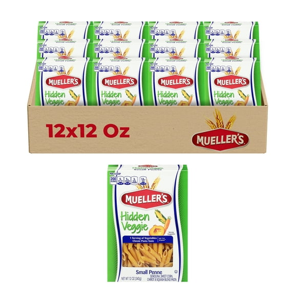 Muellers Small Penne (12-Pack, 12 oz Each)  Classic Tube-Shaped Pasta for Versatile Cooking  This pasta delivers a smooth, firm texture that holds sauces beautifully.