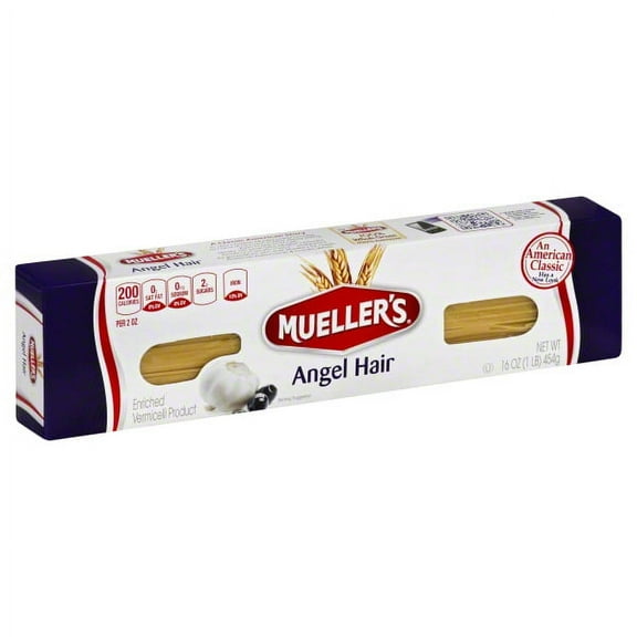 Mueller's Sodium-Free, Cholesterol-Free Angel Hair Capellini Pasta, 16 oz (Shelf-Stable)