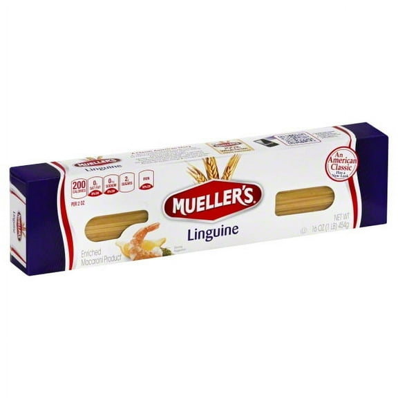 Mueller's Sodium-Free, Cholesterol-Free Linguine Pasta, 16 oz (Shelf-Stable)