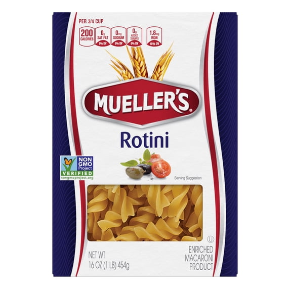 Mueller’s Rotini Pasta 16 oz Each – Classic Spiral Pasta for Perfect Sauce Absorption – The twisted shape of rotini holds sauces, seasonings, and dressings effortlessly, making it ideal for