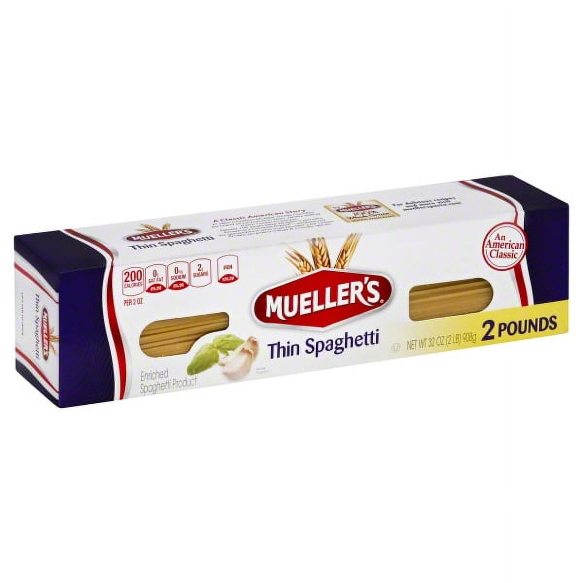 Mueller's Sodium-Free, Cholesterol-Free Thin Spaghetti Pasta, 32 oz (Shelf-Stable)