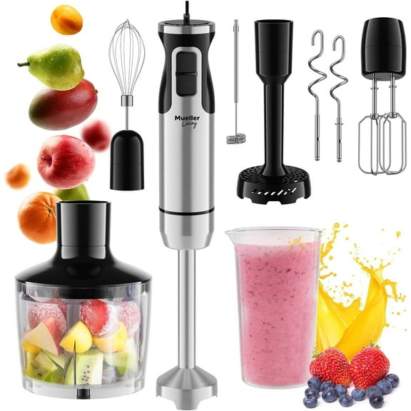 MuellerLiving Immersion 9-Speed Blender, 7 Attachments