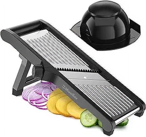 MuellerLiving Silver Stainless Steel Adjustable Mandoline Slicer