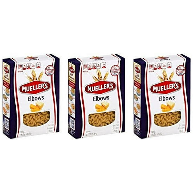 Muellers Elbow Pasta Macaroni, 16 Ounce (Pack of 3)