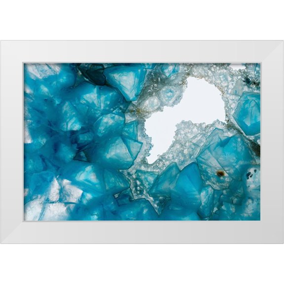 Muench, Zandria 14x11 White Modern Wood Framed Museum Art Print Titled - Sliced rock crystals