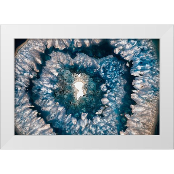 Muench, Zandria 14x11 White Modern Wood Framed Museum Art Print Titled - Sliced rock crystals