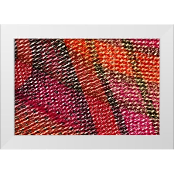Muench, Zandria 18x13 White Modern Wood Framed Museum Art Print Titled - Colorful fabric detail