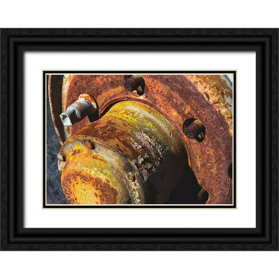 Muench, Zandria 24x18 Black Ornate Wood Framed with Double Matting Museum Art Print Titled - Mission Mine-Old Dale Mining District-Pinto Mountains-California