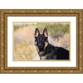 thumbnail image 1 of Muench, Zandria 32x23 Gold Ornate Wood Framed with Double Matting Museum Art Print Titled - German Shepherd in the Coachella Valley-California, 1 of 4
