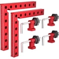 thumbnail image 1 of Muerk 90 Degree Positioning Squares Right Angle Clamps, Clamping Squares for Woodworking Cabinet Clamp Corner Clamps Aluminum Alloy L Type Carpenter Tool for Cabinets, Picture Frame 7.1inch, 1 of 8