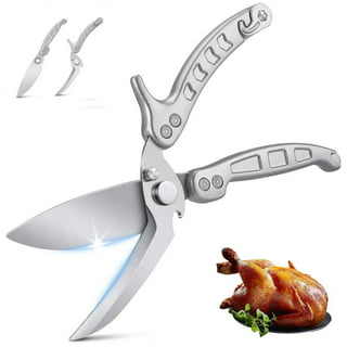 Kitchen Scissors All Purpose Shears, Heavy Duty Poultry Shears for Chicken  Food Meat, Spring-loaded Handle 