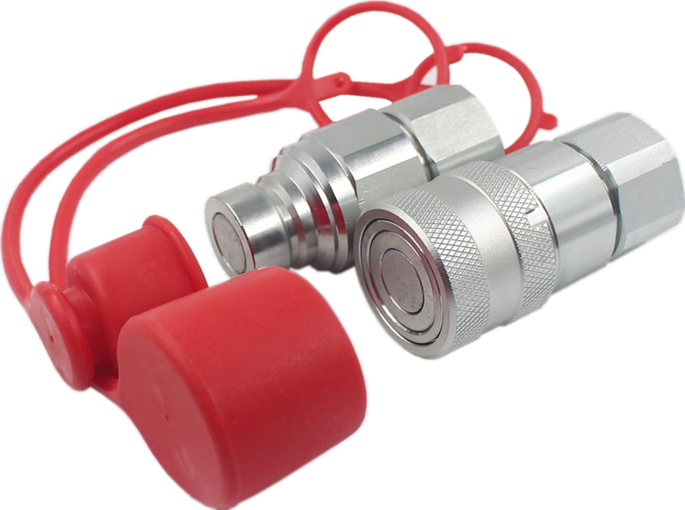 Muerk Hydraulics 1/2"NPT Skid Steer Bobcat Flat Face Hydraulic Quick