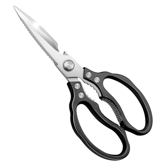 Muerk Kitchen Scissors, Heavy Duty Sharp Kitchen Shears Dishwasher Safe, Kitchen Accessories Cooking Shears for Kitchen Meat Chicken Fish Poultry Herb Bread (Black)
