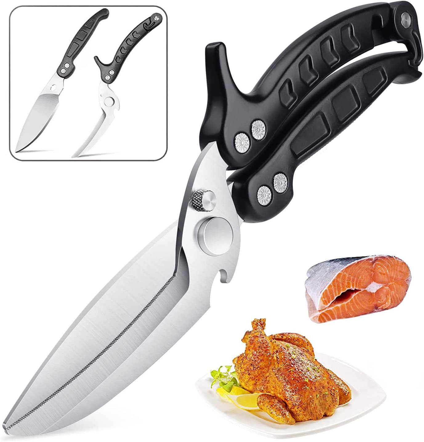 Muerk Kitchen Shears, Kitchen Scissors Heavy Duty Seafood Scissors
