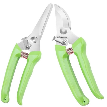 Muerk Premium garden scissors, pruning shears for gardening, pruners for flower, bushes, rose and fruit tree, use for florist, yard and orchard the plant clippers, sharp white steel anvil snip