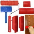 thumbnail image 1 of Muerk Wood Graining Tool Set, 6pcs 7" Fake Wood Grain Roller Painting Tool with Handle DIY Rubber Graining Tool Paint Look Like Wood for Wall Room Art Paint Decoration, 1 of 7