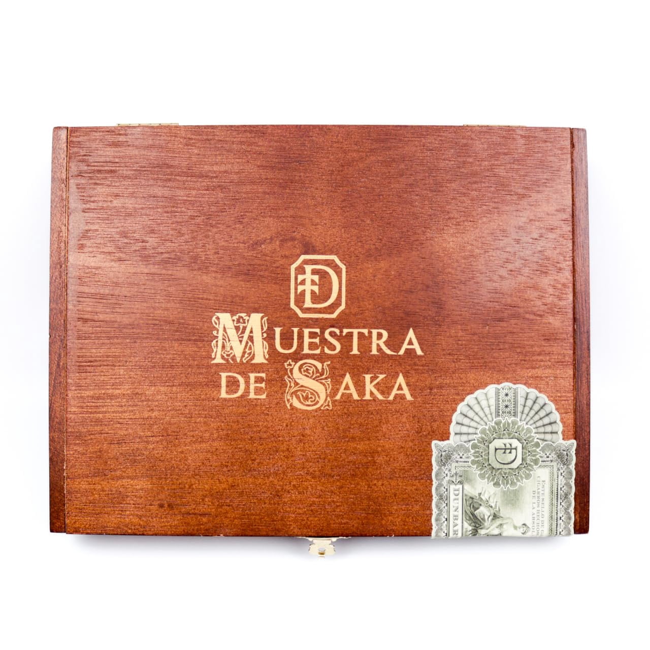 Muestra De Saka Nacatamale Empty Wood Cigar Box 10" x 7.5" x 1.5"